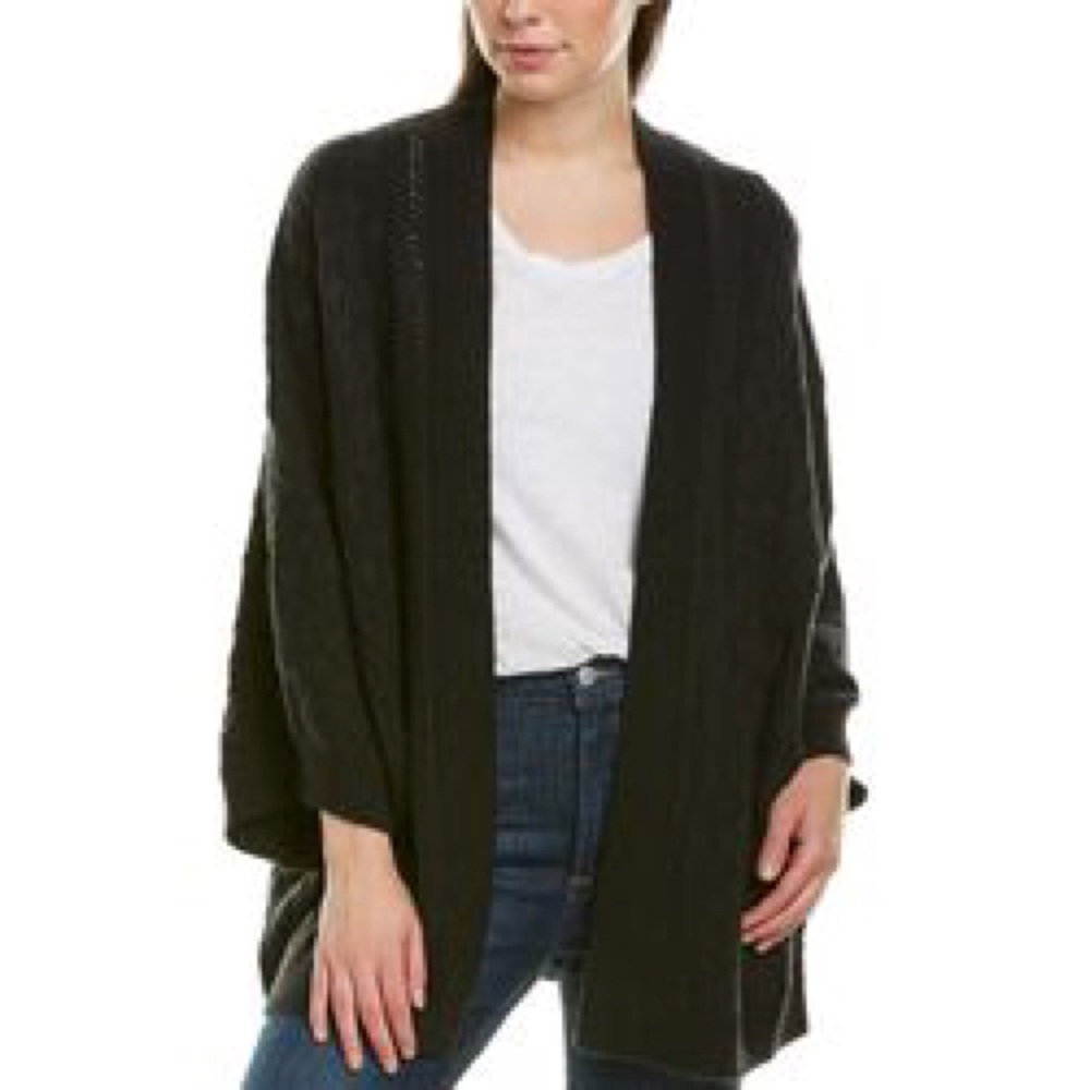 Ann Taylor Over-sized Boho Cardigan - Black - M/L